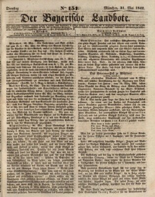 Der Bayerische Landbote Dienstag 31. Mai 1842