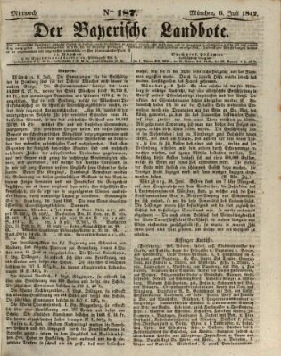 Der Bayerische Landbote Mittwoch 6. Juli 1842