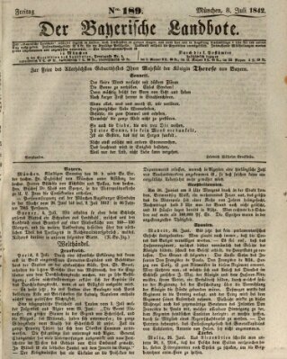 Der Bayerische Landbote Freitag 8. Juli 1842