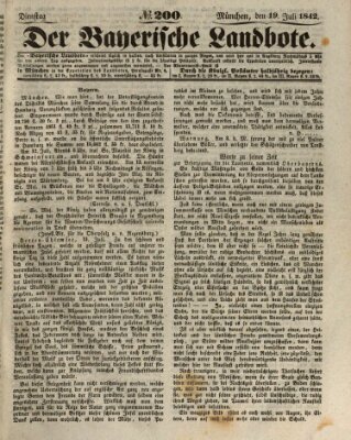Der Bayerische Landbote Dienstag 19. Juli 1842