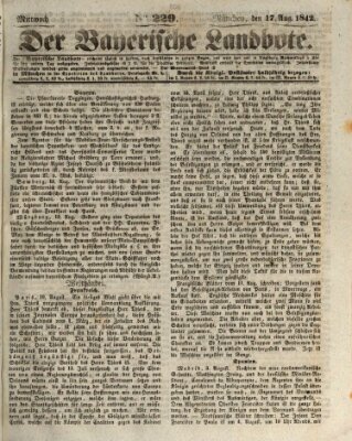Der Bayerische Landbote Mittwoch 17. August 1842