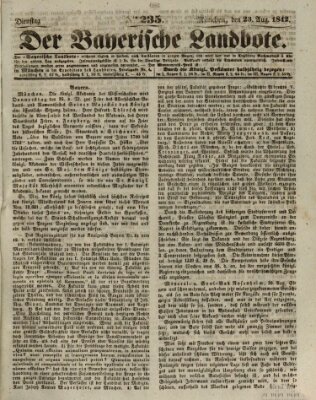 Der Bayerische Landbote Dienstag 23. August 1842