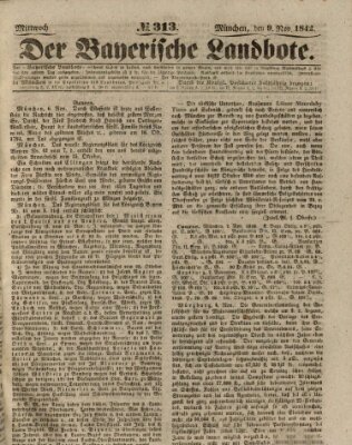 Der Bayerische Landbote Mittwoch 9. November 1842