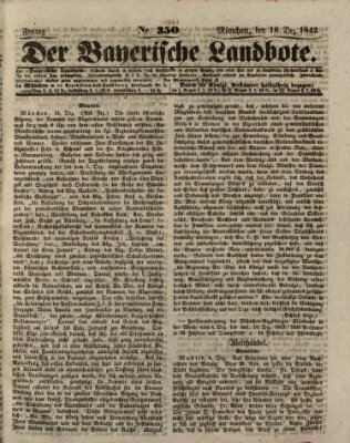 Der Bayerische Landbote Freitag 16. Dezember 1842