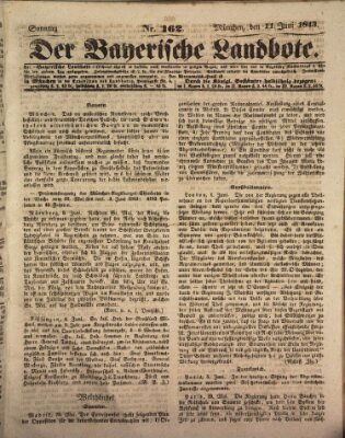 Der Bayerische Landbote Sonntag 11. Juni 1843