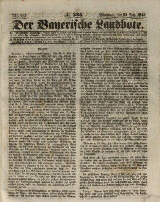 Der Bayerische Landbote Mittwoch 23. August 1843
