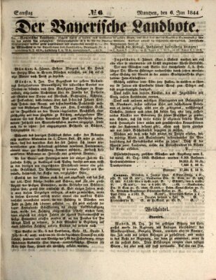 Der Bayerische Landbote Samstag 6. Januar 1844