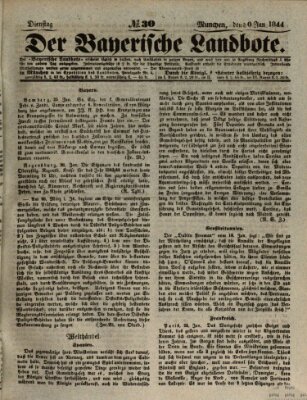 Der Bayerische Landbote Dienstag 30. Januar 1844