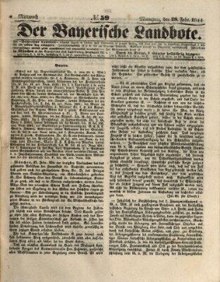 Der Bayerische Landbote Mittwoch 28. Februar 1844