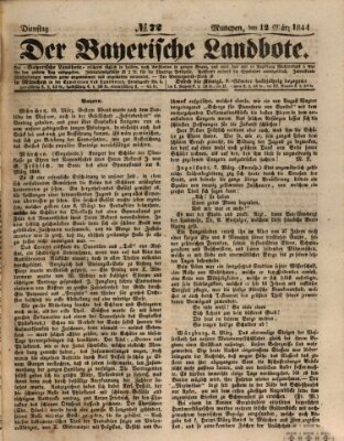 Der Bayerische Landbote Dienstag 12. März 1844
