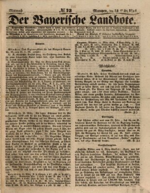 Der Bayerische Landbote Mittwoch 13. März 1844