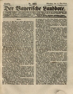 Der Bayerische Landbote Samstag 4. Mai 1844