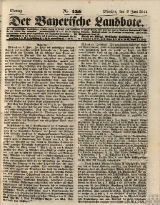 Der Bayerische Landbote Montag 3. Juni 1844