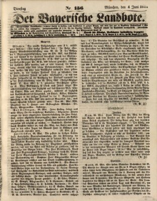 Der Bayerische Landbote Dienstag 4. Juni 1844
