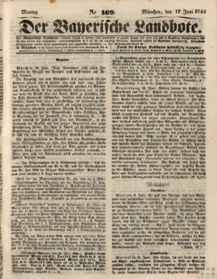 Der Bayerische Landbote Montag 17. Juni 1844