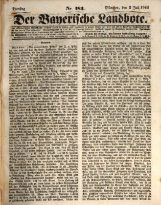 Der Bayerische Landbote Dienstag 2. Juli 1844
