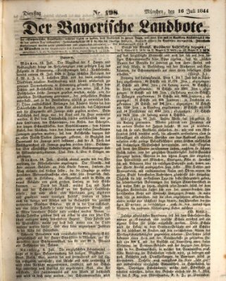 Der Bayerische Landbote Dienstag 16. Juli 1844