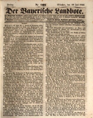 Der Bayerische Landbote Freitag 19. Juli 1844