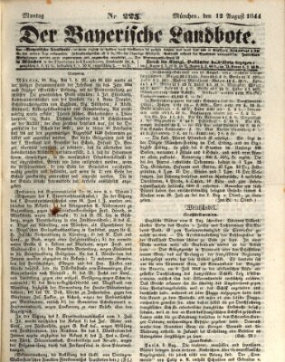 Der Bayerische Landbote Montag 12. August 1844