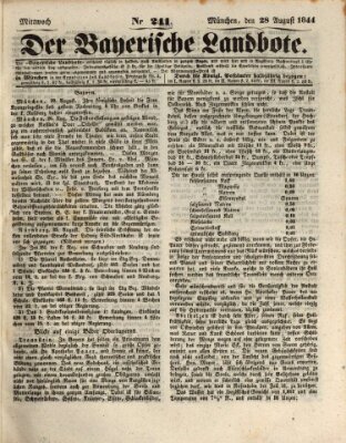 Der Bayerische Landbote Mittwoch 28. August 1844