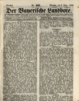 Der Bayerische Landbote Samstag 7. September 1844