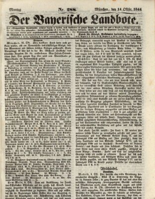 Der Bayerische Landbote Montag 14. Oktober 1844