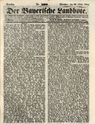 Der Bayerische Landbote Samstag 26. Oktober 1844