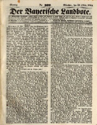 Der Bayerische Landbote Montag 28. Oktober 1844