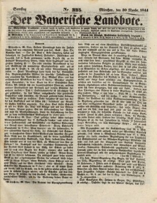Der Bayerische Landbote Samstag 30. November 1844