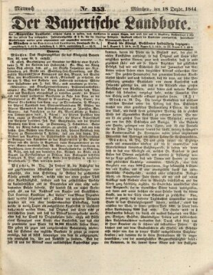 Der Bayerische Landbote Mittwoch 18. Dezember 1844