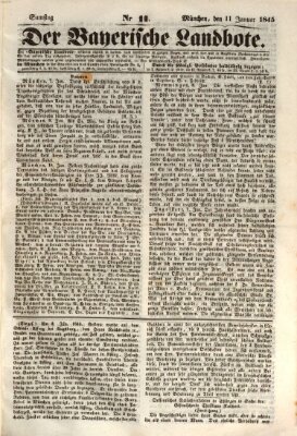 Der Bayerische Landbote Samstag 11. Januar 1845