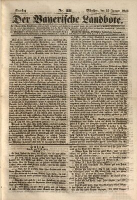Der Bayerische Landbote Samstag 25. Januar 1845
