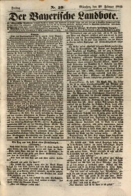 Der Bayerische Landbote Freitag 28. Februar 1845