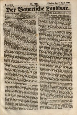 Der Bayerische Landbote Donnerstag 3. April 1845