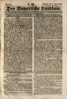 Der Bayerische Landbote Sonntag 6. April 1845
