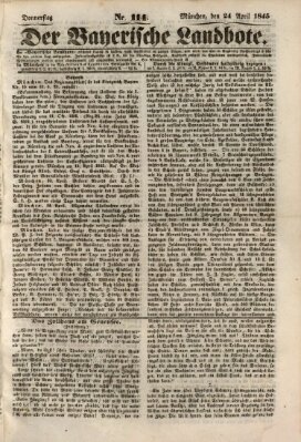 Der Bayerische Landbote Donnerstag 24. April 1845