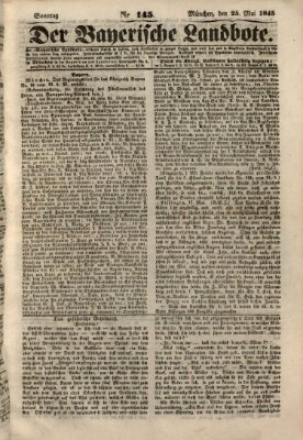 Der Bayerische Landbote Sonntag 25. Mai 1845