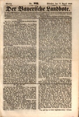 Der Bayerische Landbote Montag 11. August 1845