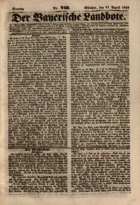 Der Bayerische Landbote Sonntag 31. August 1845