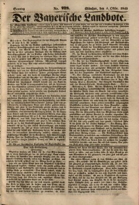 Der Bayerische Landbote Sonntag 5. Oktober 1845