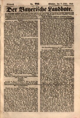 Der Bayerische Landbote Mittwoch 8. Oktober 1845