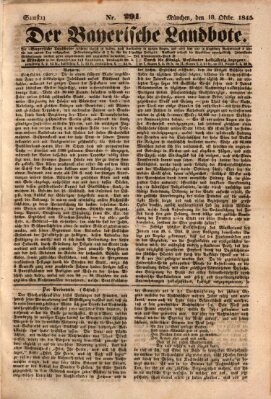 Der Bayerische Landbote Samstag 18. Oktober 1845