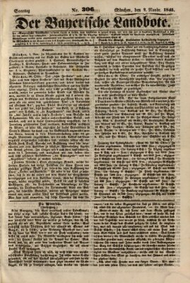 Der Bayerische Landbote Sonntag 2. November 1845