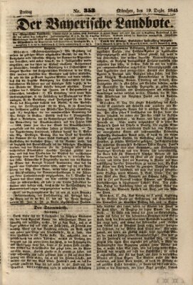 Der Bayerische Landbote Freitag 19. Dezember 1845