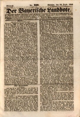 Der Bayerische Landbote Mittwoch 24. Dezember 1845