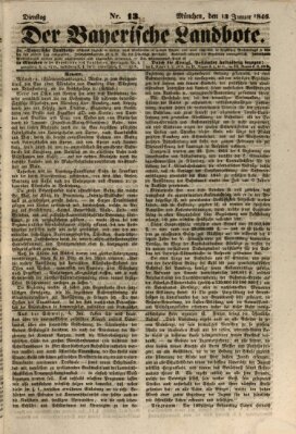 Der Bayerische Landbote Dienstag 13. Januar 1846