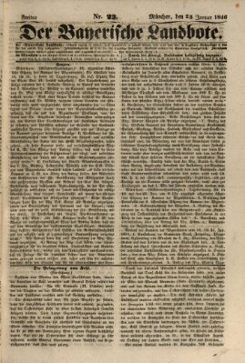 Der Bayerische Landbote Freitag 23. Januar 1846
