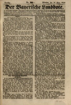 Der Bayerische Landbote Dienstag 17. März 1846