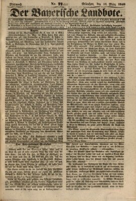 Der Bayerische Landbote Mittwoch 18. März 1846
