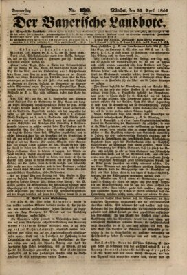 Der Bayerische Landbote Donnerstag 30. April 1846
